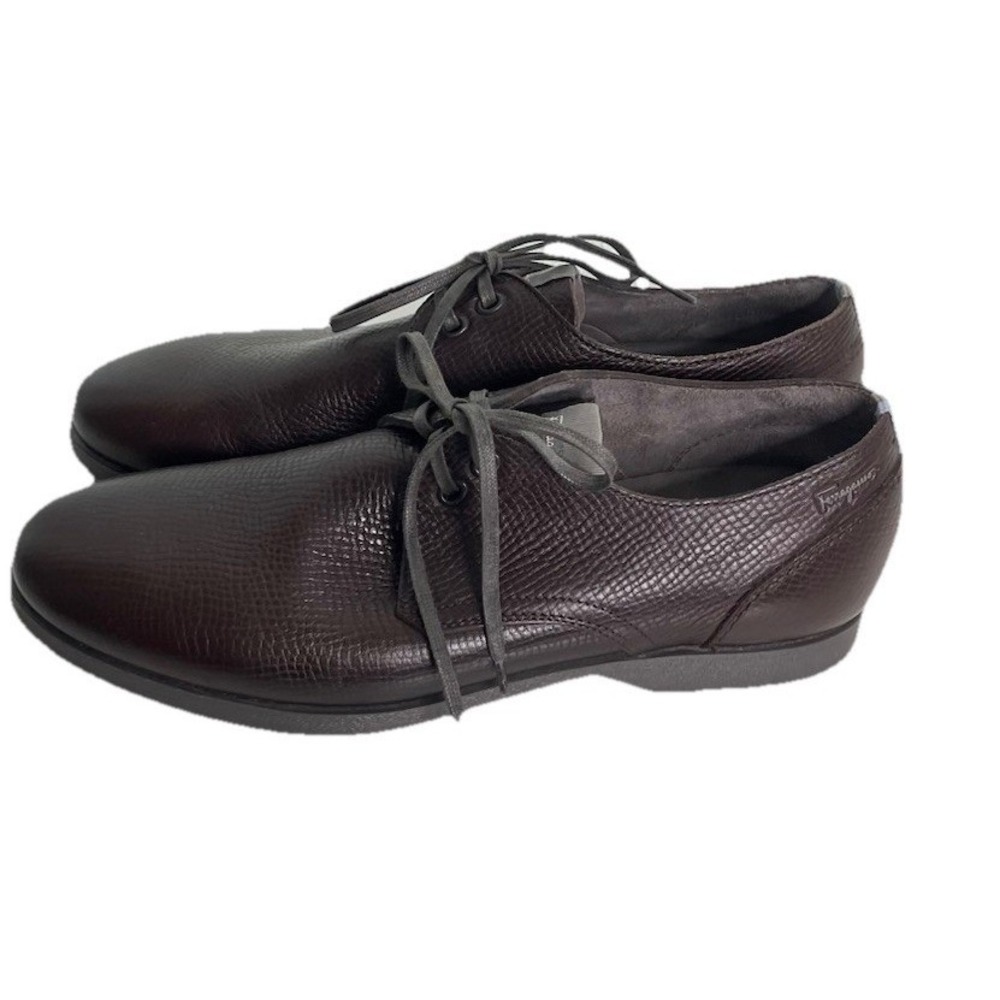 Salvator Ferragamo World Brown Soft Soled Casual Lace up Shoes Size 8.5 D/E - Picture 1 of 6